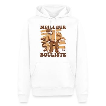 Bestes Opa Bouliste Geschenk einer verrückten Petanque - Männer Premium Bio Hoodie - Weiß - Vorne - Nico (187cm)