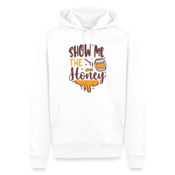 Montrez-moi le miel - Sweat à capuche Premium bio Homme - blanc - Devant - Nico (187cm)