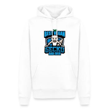 Gecko - Sweat à capuche Premium bio Homme - blanc - Devant - Nico (187cm)