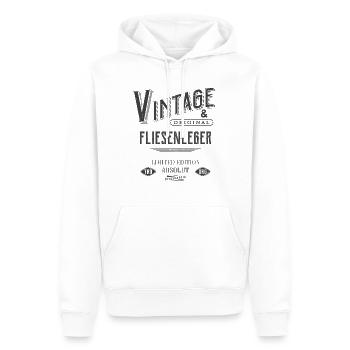 Fliesenleger Vintage - Männer Premium Bio Hoodie - Weiß - Vorne - Nico (187cm)