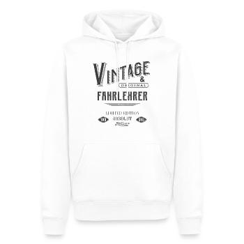 Fahrlehrer Vintage - Männer Premium Bio Hoodie - Weiß - Vorne - Nico (187cm)