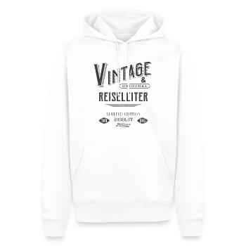 Reiseleiter Vintage - Männer Premium Bio Hoodie - Weiß - Vorne - Nico (187cm)