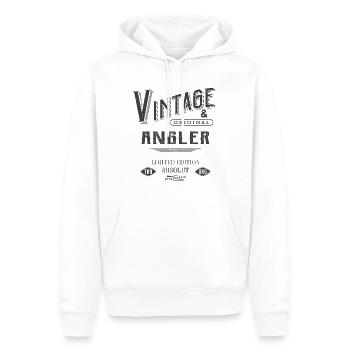 Angler Vintage - Männer Premium Bio Hoodie - Weiß - Vorne - Nico (187cm)