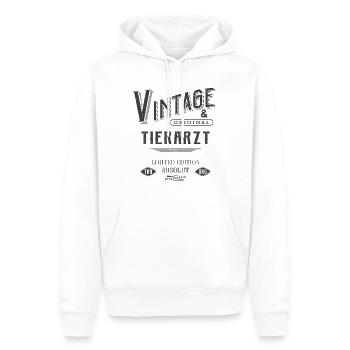Tierarzt Vintage - Männer Premium Bio Hoodie - Weiß - Vorne - Nico (187cm)
