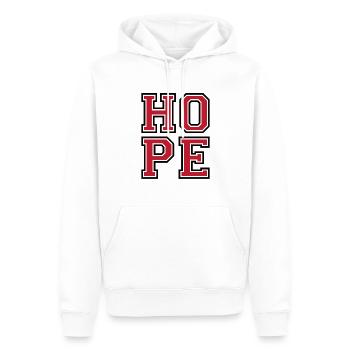 Espoir - Sweat à capuche Premium bio Homme - blanc - Devant - Nico (187cm)