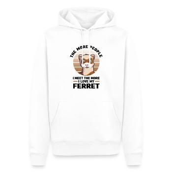 Frettchen - Männer Premium Bio Hoodie - Weiß - Vorne - Nico (187cm)