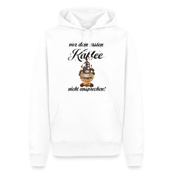 Vor Dem Ersten Kaffee Nicht Ansprechen! - Männer Premium Bio Hoodie - Weiß - Vorne - Nico (187cm)