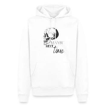 Maybe next time - Männer Premium Bio Hoodie - Weiß - Vorne - Nico (187cm)