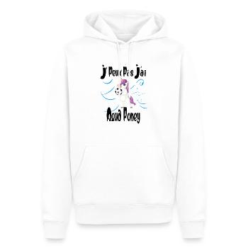 je peux pas j'ai aqua poney - Sweat à capuche Premium bio Homme - blanc - Devant - Nico (187cm)
