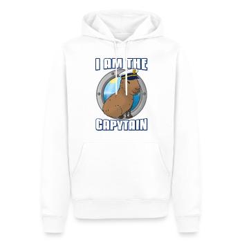 Je suis le capitaine du bateau Capytain - Sweat à capuche Premium bio Homme - blanc - Devant - Nico (187cm)