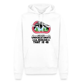 Berg Wanderer 48. Geburtstag 48 Jahre alt Geschenk - Männer Premium Bio Hoodie - Weiß - Vorne - Nico (187cm)