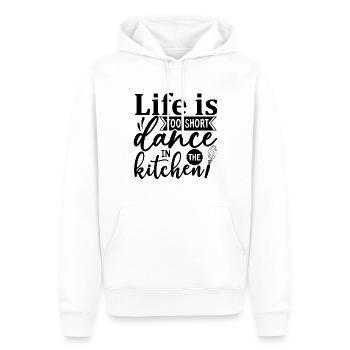 Life Is Too Short Dance In The Kitchen - Männer Premium Bio Hoodie - Weiß - Vorne - Nico (187cm)