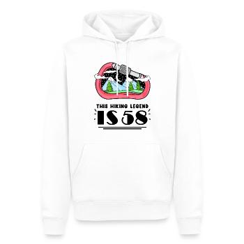 58. Geburtstag Wanderer 58 Jahre alt Berg Wandern - Männer Premium Bio Hoodie - Weiß - Vorne - Nico (187cm)