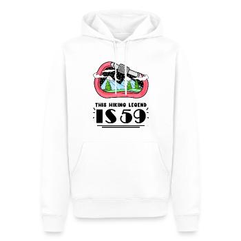 59. Geburtstag Wanderer 59 Jahre alt Berg Wandern - Männer Premium Bio Hoodie - Weiß - Vorne - Nico (187cm)