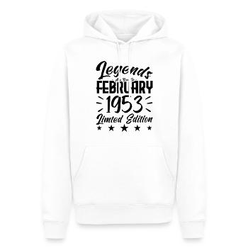 Geboren 1953. Geburtstagsgeschenk. - Männer Premium Bio Hoodie - Weiß - Vorne - Nico (187cm)