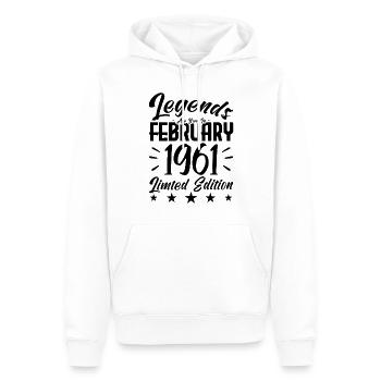 1961 birth. Birthday gift. - Men’s Premium Organic Hoodie - white - Front - Nico (187cm)