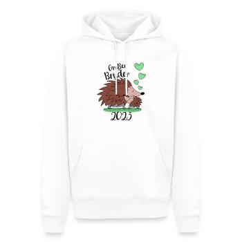 Großer Bruder 2023 - Süße Igel Geschenk Idee - Männer Premium Bio Hoodie - Weiß - Vorne - Nico (187cm)