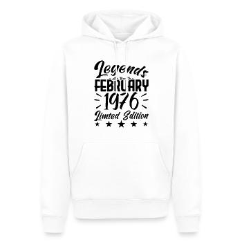 Naissance En Février 1976. Cadeau d'anniversaire. - Sweat à capuche Premium bio Homme - blanc - Devant - Nico (187cm)
