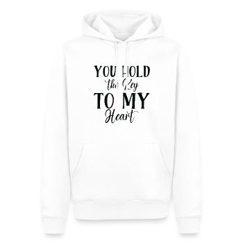 You Hold The Key To My Heart - Men’s Premium Organic Hoodie - white - Front - Nico (187cm)