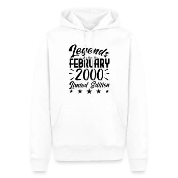 Naissance En Février 2000. Cadeau d'anniversaire. - Sweat à capuche Premium bio Homme - blanc - Devant - Nico (187cm)