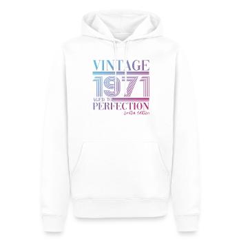 Vintage Jahrgang 1971 52. Geburtstag Geschenk Frau - Männer Premium Bio Hoodie - Weiß - Vorne - Nico (187cm)