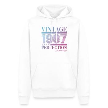 Vintage vintage 1987 36ème anniversaire cadeau femme - Sweat à capuche Premium bio Homme - blanc - Devant - Nico (187cm)