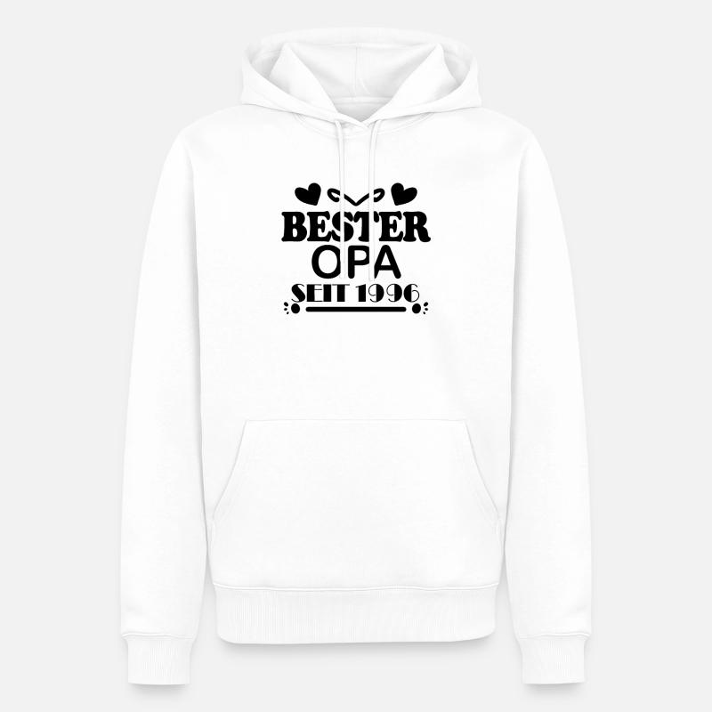 Bester Opa seit 1996 - Männer Premium Bio Hoodie - Weiß