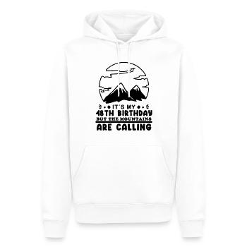 48. Geburtstag Wanderer 48 Jahre alt Berg Wandern - Männer Premium Bio Hoodie - Weiß - Vorne - Nico (187cm)