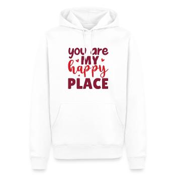 You Are My Happy Place - Männer Premium Bio Hoodie - Weiß - Vorne - Nico (187cm)