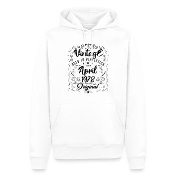 Jahrgang geboren im April 1978. Geburtstag April. - Männer Premium Bio Hoodie - Weiß - Vorne - Nico (187cm)