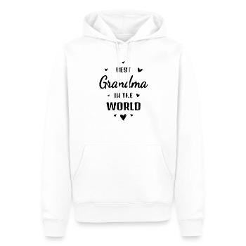 Beste Oma der Welt Großmutter Omi Spruch Muttertag - Männer Premium Bio Hoodie - Weiß - Vorne - Nico (187cm)