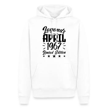 Naissance En avril 1967 Cadeau d'anniversaire 1967 - Sweat à capuche Premium bio Homme - blanc - Devant - Nico (187cm)