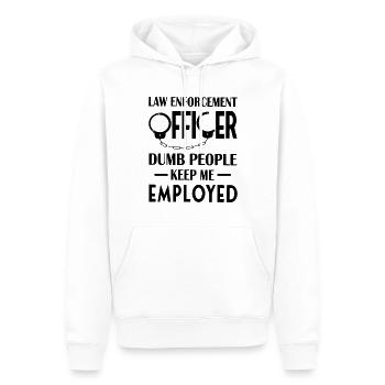Law Enforcement Officer Keep Me Employed - Men’s Premium Organic Hoodie - white - Front - Nico (187cm)