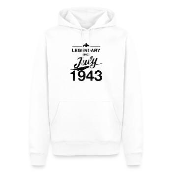 80. Geburtstag Legendär Juli 1943 Jahrgang 43 - Männer Premium Bio Hoodie - Weiß - Vorne - Nico (187cm)