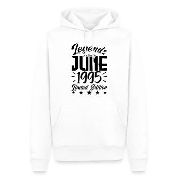 Geboren Juni 1995 Geburtstagsgeschenk 1995. - Männer Premium Bio Hoodie - Weiß - Vorne - Nico (187cm)