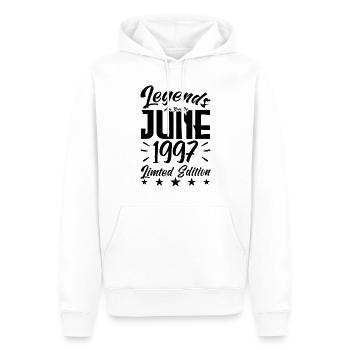 Geboren Juni 1997 Geburtstagsgeschenk 1997. - Männer Premium Bio Hoodie - Weiß - Vorne - Nico (187cm)