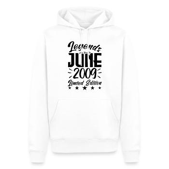 Geboren Juni 2009 Geburtstagsgeschenk 2009. - Männer Premium Bio Hoodie - Weiß - Vorne - Nico (187cm)