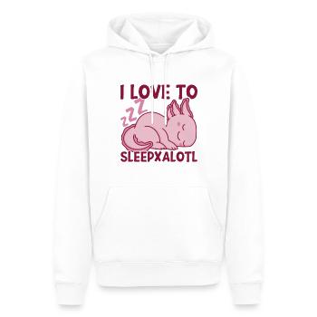 Axolotl - Sweat à capuche Premium bio Homme - blanc - Devant - Nico (187cm)