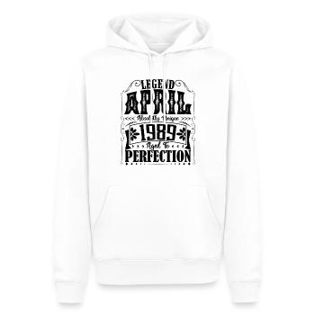 April 1989. Jahrestag April 1989. Geschenk 1989. - Männer Premium Bio Hoodie - Weiß - Vorne - Nico (187cm)