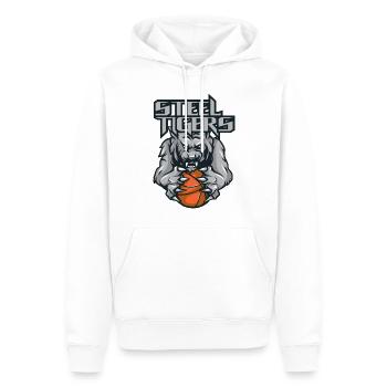 Steel Tigers Tshirt - Männer Premium Bio Hoodie - Weiß - Vorne - Nico (187cm)