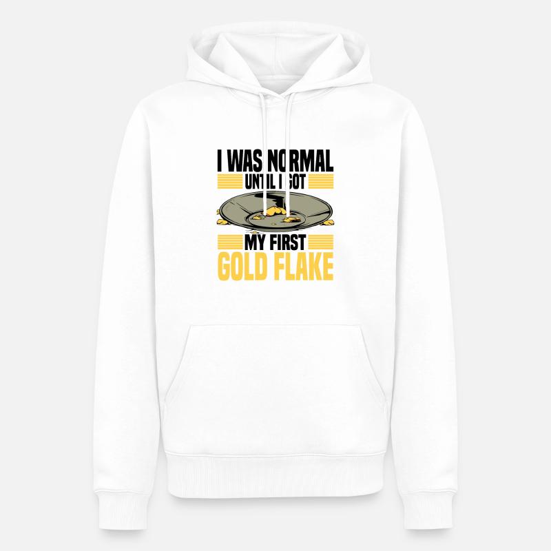 Panoramique de l’or - Sweat à capuche Premium bio Homme - blanc