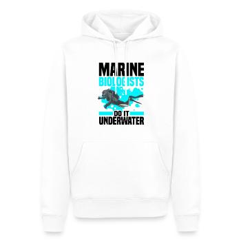 Meeresbiologe - Männer Premium Bio Hoodie - Weiß - Vorne - Nico (187cm)