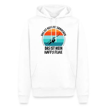 Vintage Bouldern Boulderer Klettern Kletterer - Männer Premium Bio Hoodie - Weiß - Vorne - Nico (187cm)
