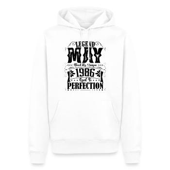 Mai 1986. Geburtstag Mai 1986. Geschenk Mai 1986. - Männer Premium Bio Hoodie - Weiß - Vorne - Nico (187cm)