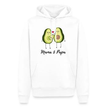 Mama & Papa Avocados Familie - Männer Premium Bio Hoodie - Weiß - Vorne - Nico (187cm)