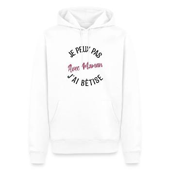 Cadeau maman, cadeau mère. cadeau maman de l'année - Sweat à capuche Premium bio Homme - blanc - Devant - Nico (187cm)