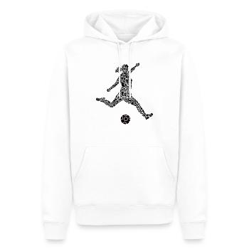 Fußballspielerin Symbole Fußball Fußballerin - Männer Premium Bio Hoodie - Weiß - Vorne - Nico (187cm)