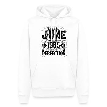 Juni 1985. Geburtstag Juni 1985 Geschenk Juni 1985 - Männer Premium Bio Hoodie - Weiß - Vorne - Nico (187cm)