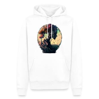 Nature Spiritual Tree Abstract Ingenious Design - Men’s Premium Organic Hoodie - white - Front - Nico (187cm)