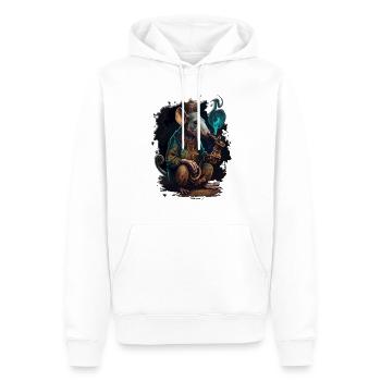 cool Rat funny smoke Relax Design - Sweat à capuche Premium bio Homme - blanc - Devant - Nico (187cm)